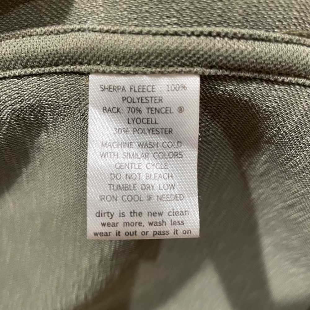 Toad&Co Allie Fleece Sherpa Vest in Olive Green XL - Picture 4 of 5